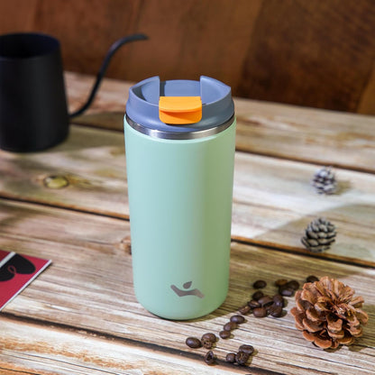 Konokyo Tumbler with Lid, 16 oz Travel Coffee Mug Double Wall Vacuum Stainless Steel Thermal Metal Cup Insulated Water Bottle,Navy Blue