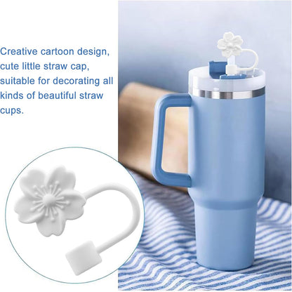 Straw Cover Cap for Stanley Cup,Silicone Straw Topper 10 mm 0.4 in Reusable Straw Tips Lids,Straw Tip Covers for Stanley Cups Accessories