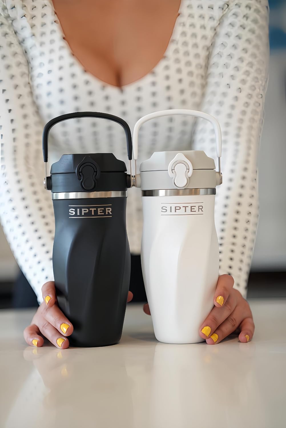 Earth Stone - 24oz Insulated Protein Shaker Bottle - Medical-Grade 316 Stainless Steel - Patent-Pending Clump-Free Design - Odor Proof & Leak-Proof Metal Blender Cup