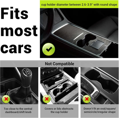 SodaRide Car Cup Holder Tray -Expander- 3 in 1 Detachable Food Table Tray with Solid Base - Road Trip Essentials Accessories Gadgets - Fits Yeti, Hydro Flask 32/40 oz