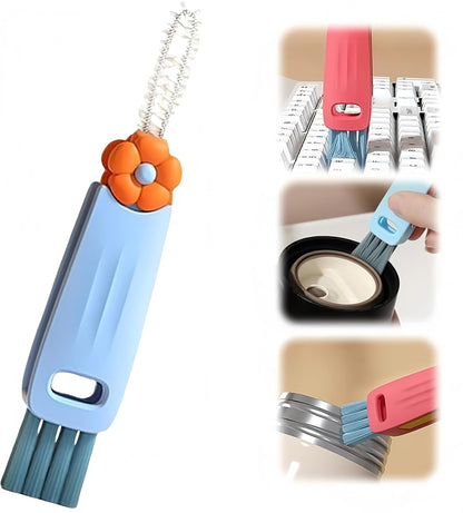 3 in 1 Cup Lid Cleaning Brush, 3 in 1 Multifunctional Cleaning Brush Portable Cup Lid Cleaner for Bottle Gap Tight Spaces Cup, Portable Cup Lid Cleaner with Brush, 3 Pcs