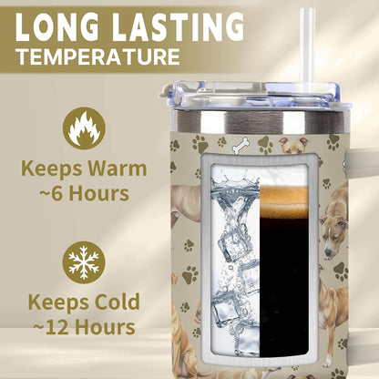 Beagle Gifts for Women Men, 40oz Stainless Steel Insulated Tumbler Travel Cup Mug, Funny and Unique Beagle Gifts for Dog Lover - Colors A