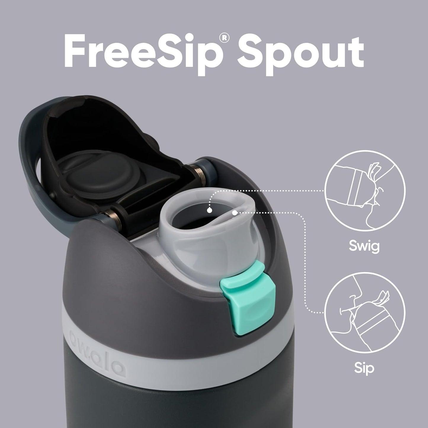 Owala FreeSip Insulated Stainless Steel Water Bottle with Straw, BPA-Free Sports Water Bottle, Great for Travel, 32 Oz, Denim