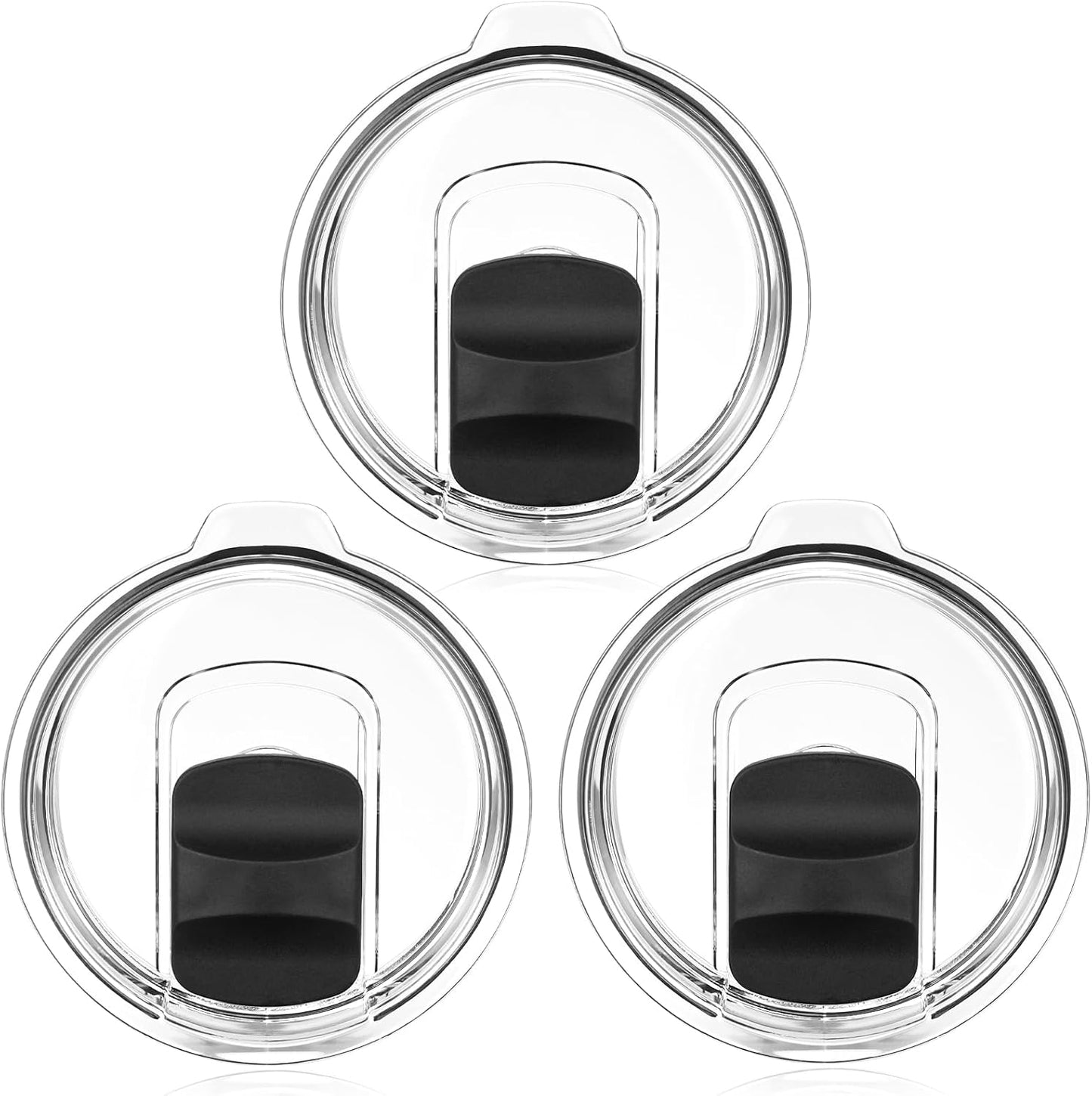 Tumbler Lids for Yeti, 2 Pack 20 oz Magnetic Replacement Tops for Yeti 20 oz Tumbler, 16 oz Pints, 10/24 oz Mug, 10 oz Lowball, Spill Proof Covers with Magnetic Slider for Ozark Trail, Old Style Rtic