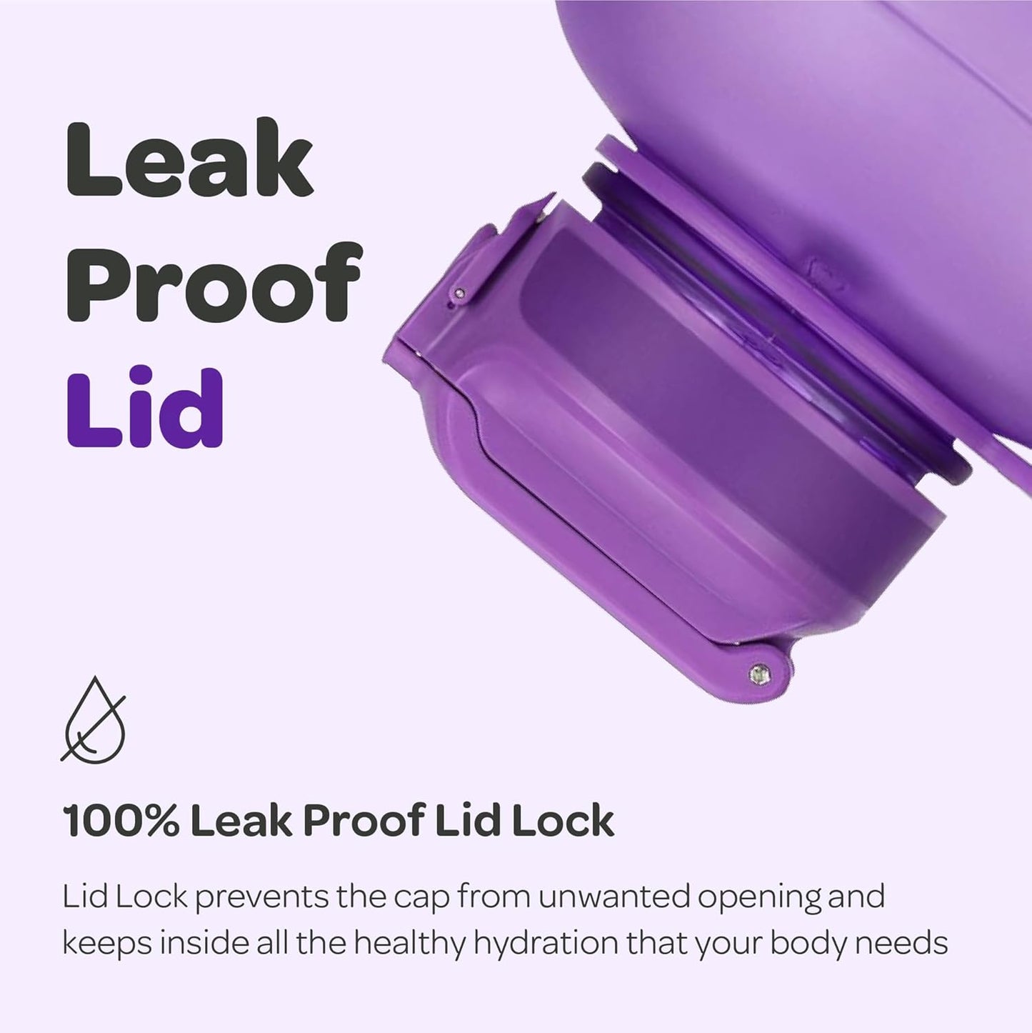 Hydracy Water Bottle with Time Marker -Large BPA Free Water Bottle & No Sweat Sleeve -Leak Proof Gym Bottle with Times to Drink - Ideal for Fitness Sports & Outdoors