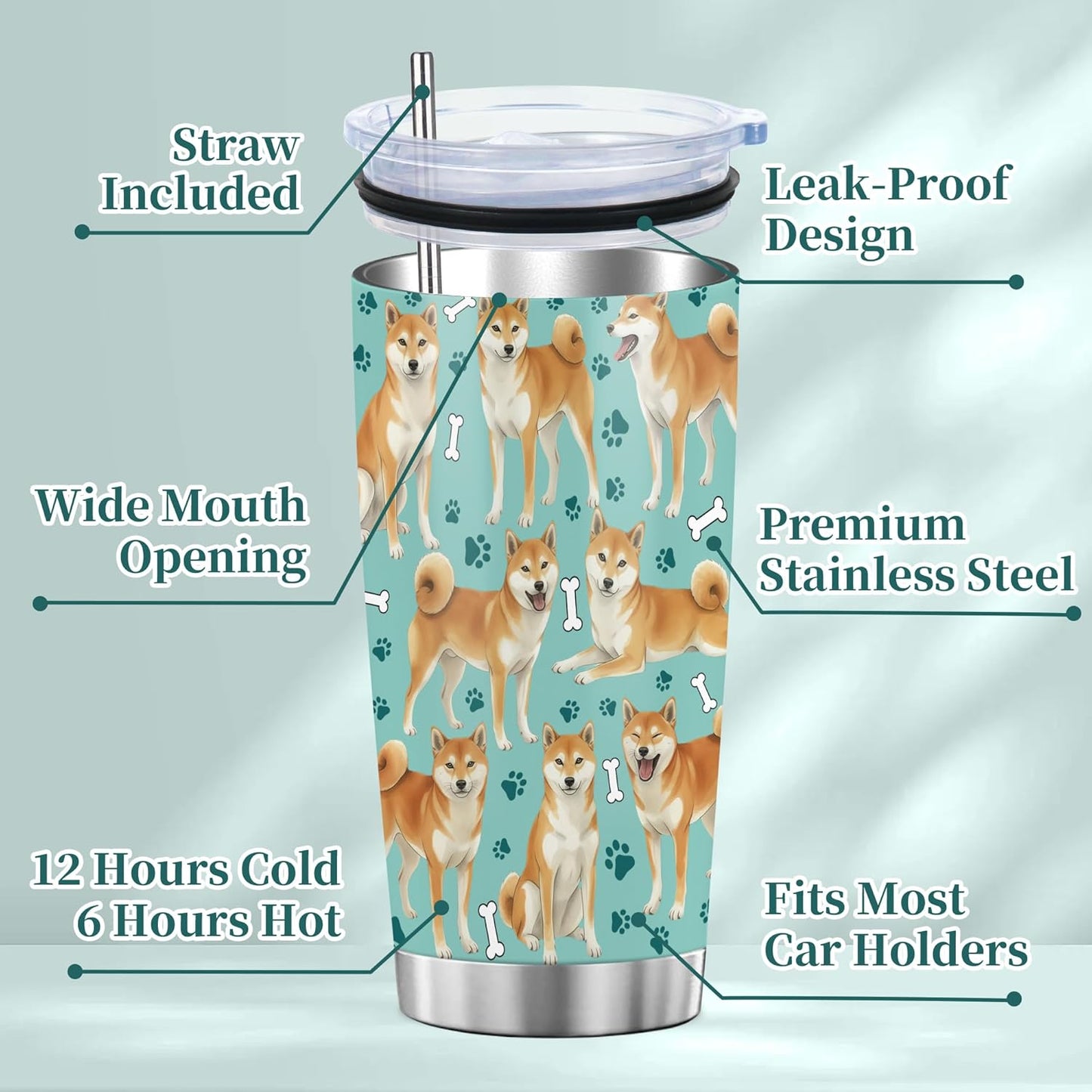 Beagle Gifts for Women Men, 40oz Stainless Steel Insulated Tumbler Travel Cup Mug, Funny and Unique Beagle Gifts for Dog Lover - Colors B