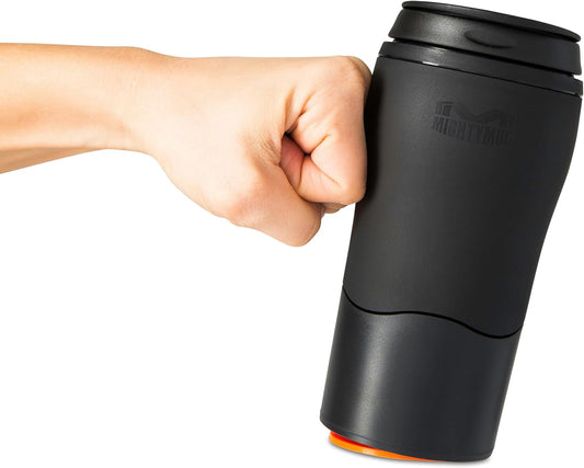 Mighty Mug Plastic Travel Mug, No Spill Double Wall Tumbler, Cold/Hot, Cup-Holder Friendly, Dishwasher Safe, (Cream, 12oz)