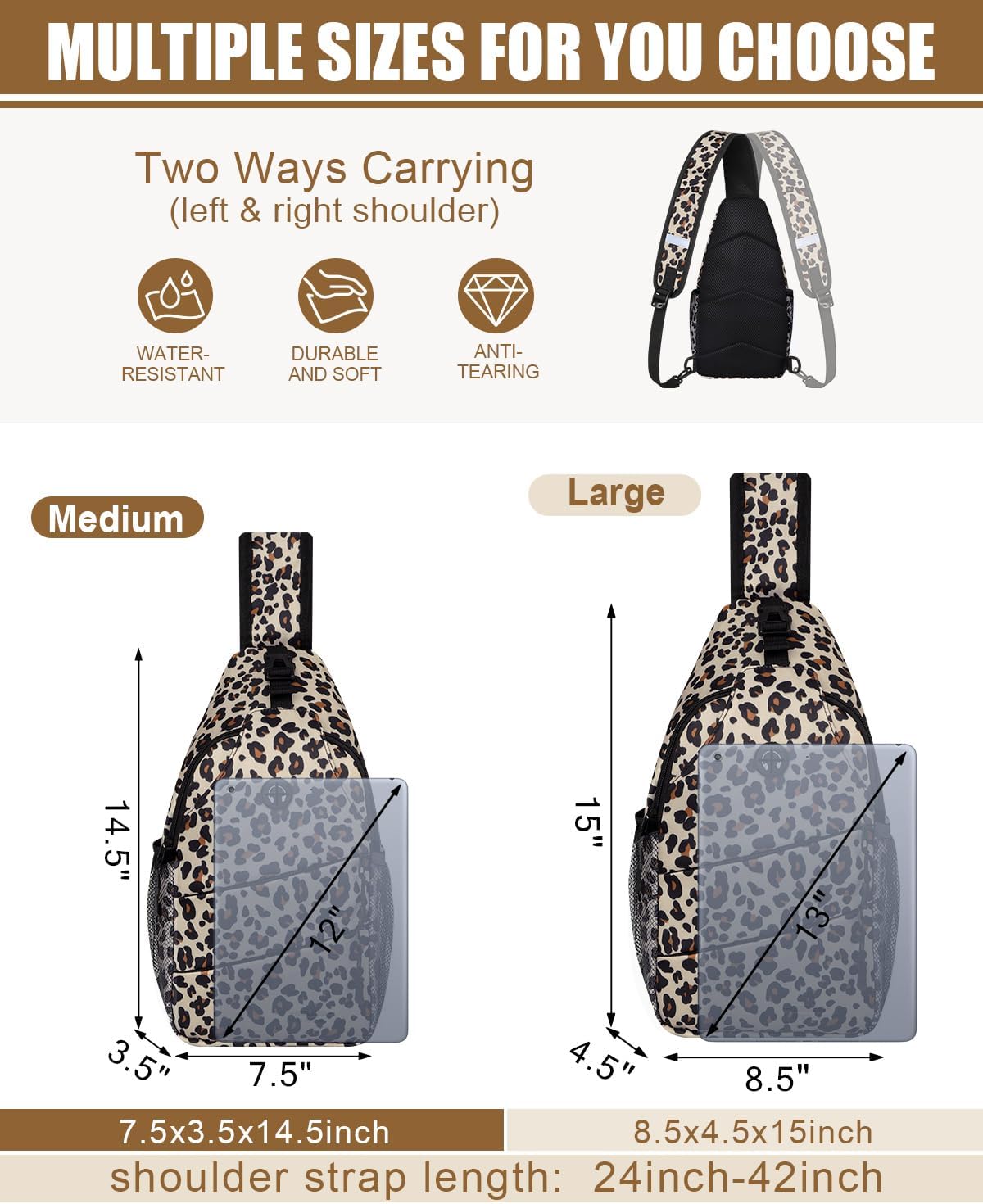 Pritent Crossbody Bags for Women Men Trendy Sling Bag Backpack Casual Chest Bag with Convertible Shoulder Strap