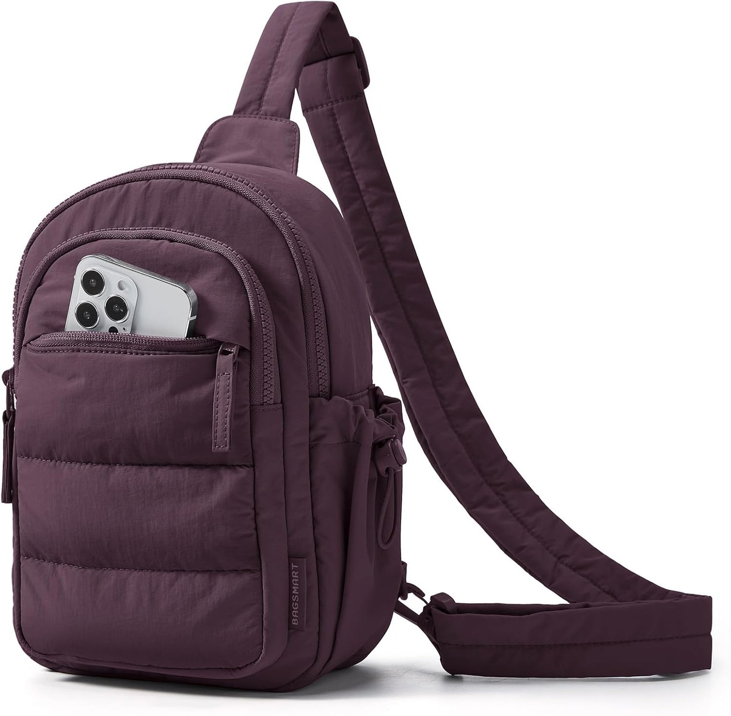 BAGSMART Small Sling Bag for Women, Puffer Crossbody Bag Purses Hobo Handbag Fanny Packs for Travel Hiking