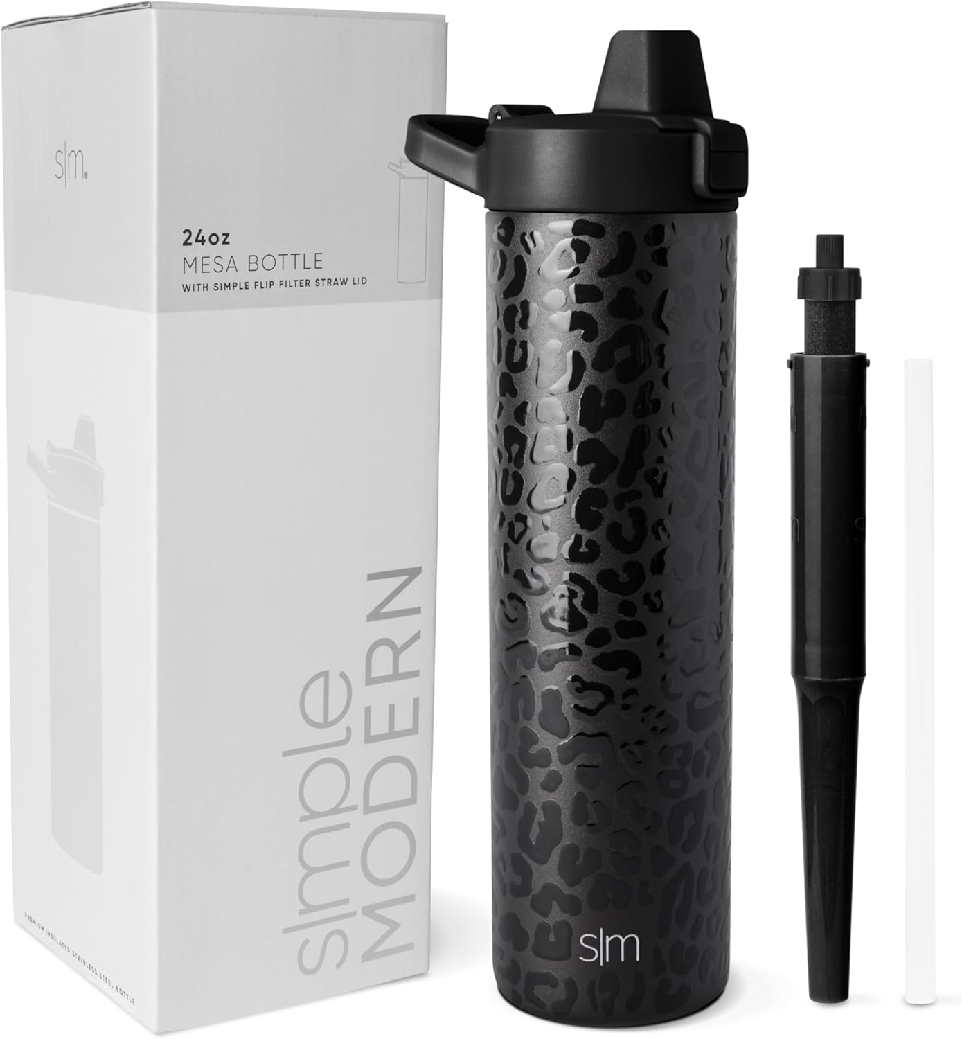 Simple Modern Filtered Water Bottle | Insulated Stainless-Steel Carbon Filter Travel Water Bottles | Reusable for Clean Drinking Water On The Go | 34oz, Sea Glass Sage