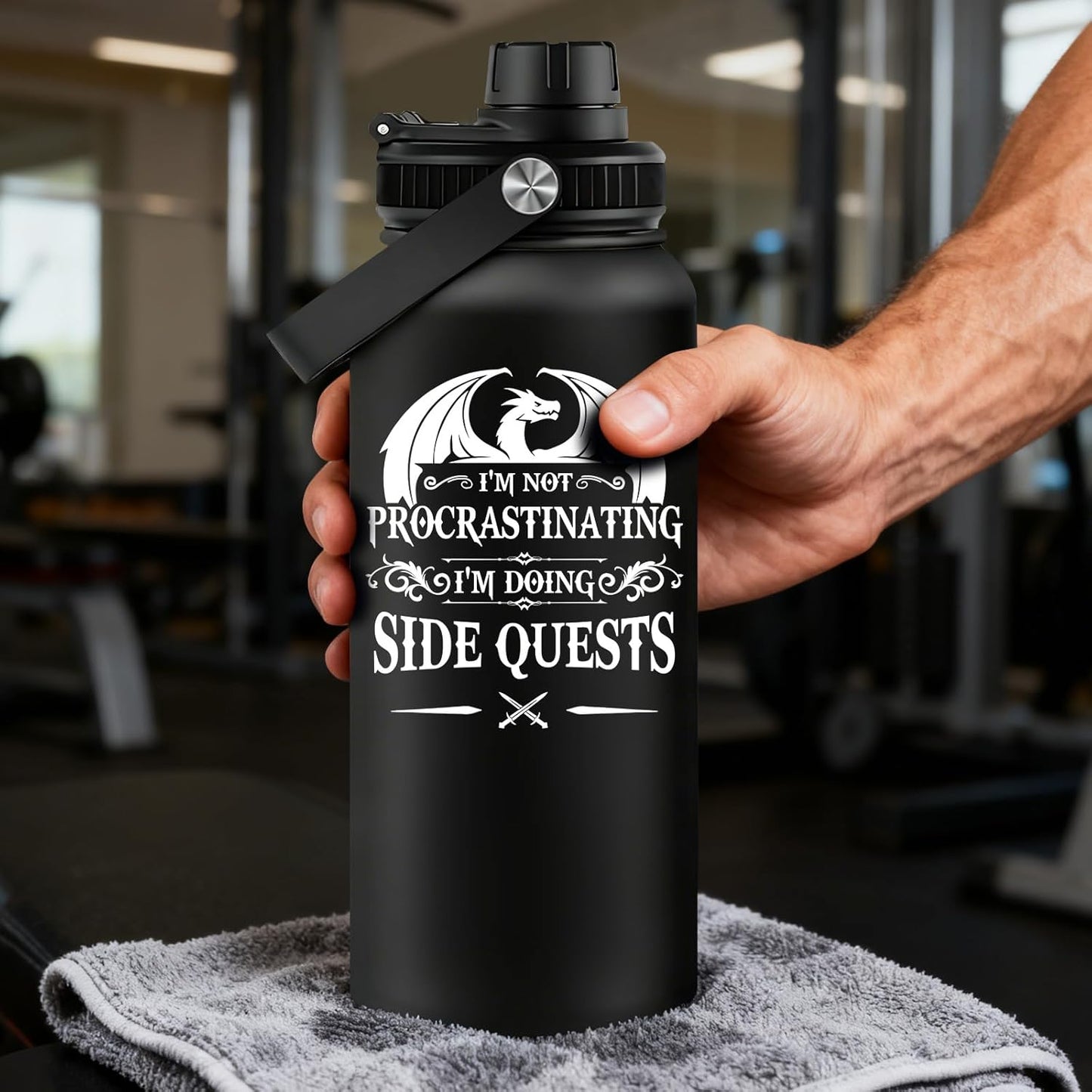 Fufandi Pickleball Gifts - Pickle Ball Dink Responsibly - Christmas, Birthday Gifts for Men, Women, Pickleball Lovers, Player Coach - Pickle Ball Water Bottle 32oz