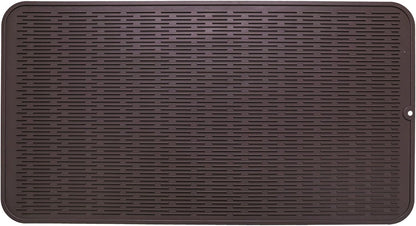 MicoYang Silicone Dish Drying Mat for Multiple Usage,Easy clean,Eco-friendly,Heat-resistant Silicone Mat for Kitchen Counter,Sink,Bar,Bottle,or Cup Green M 17 inches x 6 inches