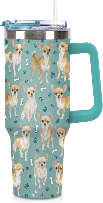 Beagle Gifts for Women Men, 40oz Stainless Steel Insulated Tumbler Travel Cup Mug, Funny and Unique Beagle Gifts for Dog Lover - Colors B