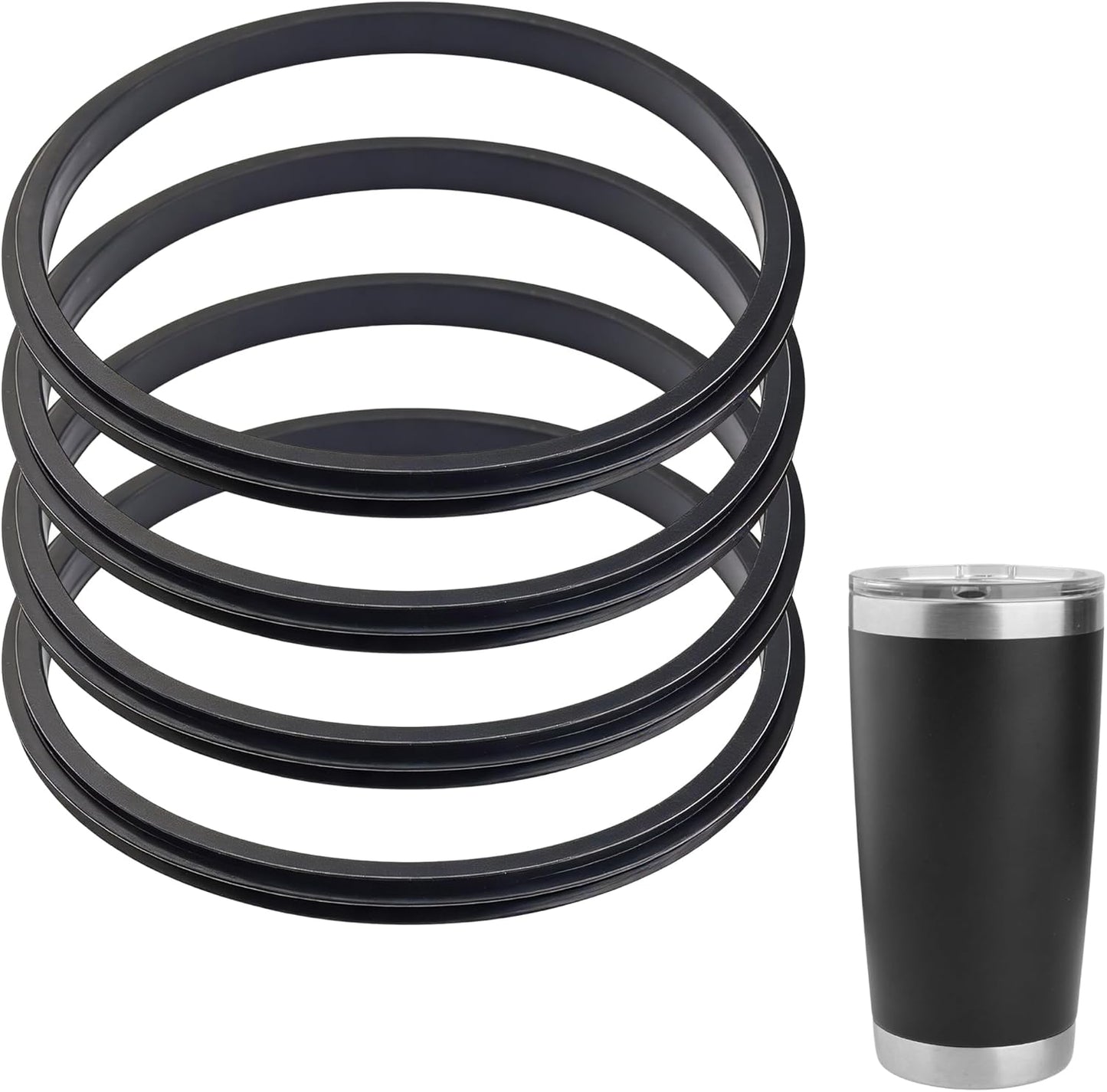 Silicone Seal Replacement Gaskets for Yeti 30 Oz Tumbler Lid, BPA-Free Rubber O-Ring Parts for Long-Lasting Leak Protection, 4 Pack