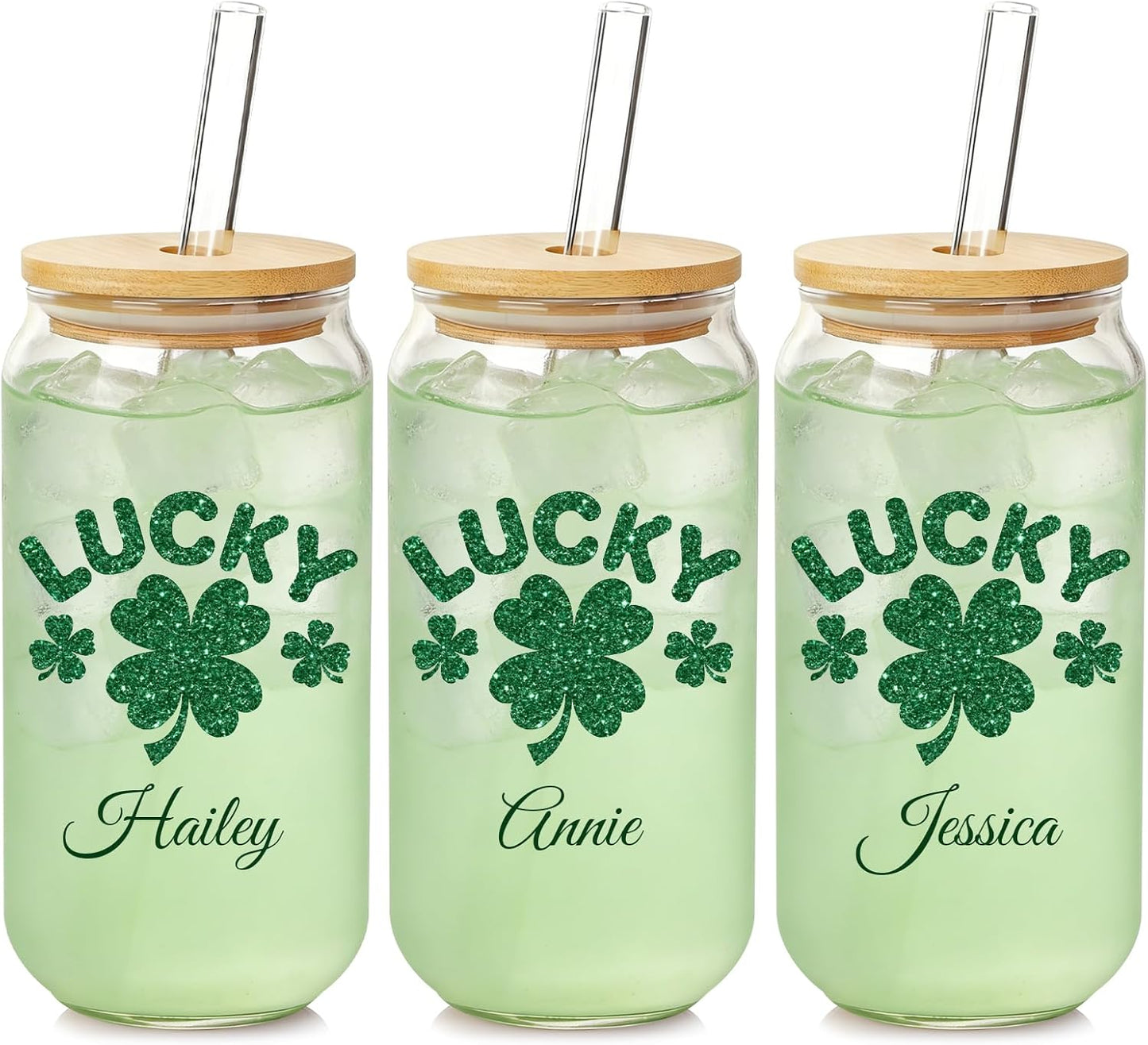 Mason Life Matcha Cup, 18 OZ Cute Glass with Lid and Straw, Matcha Drinking Cup Beer Can Glass for Valentines Day Gift Iced Coffee Smoothie Cocktail Milk Mother's Gifts