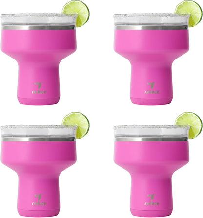 REDUCE Saltini 16 oz Cocktail Tumbler - Insulated Margarita Tumbler with Lid - Keeps Drinks Cold for 10 Hours - 360 Sippable Martini Glass Alternative - Shatterproof, Perfect for Parties - Cloud Blue