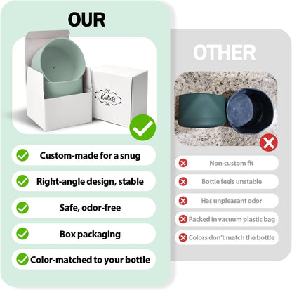 2PCS Silicone Boots for Owala 30oz & 40oz FreeSip Sway Bottles & Tumblers – Non-Slip, Scratch-Resistant, Stability Enhancer for Owala Accessories (Eucalyptus Green) - Colors B