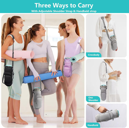 Water Bottle Carrier Bag,Water Bottle Holder with Straps Phone Pockets Fits Stanley Owala 16/24/32/40oz