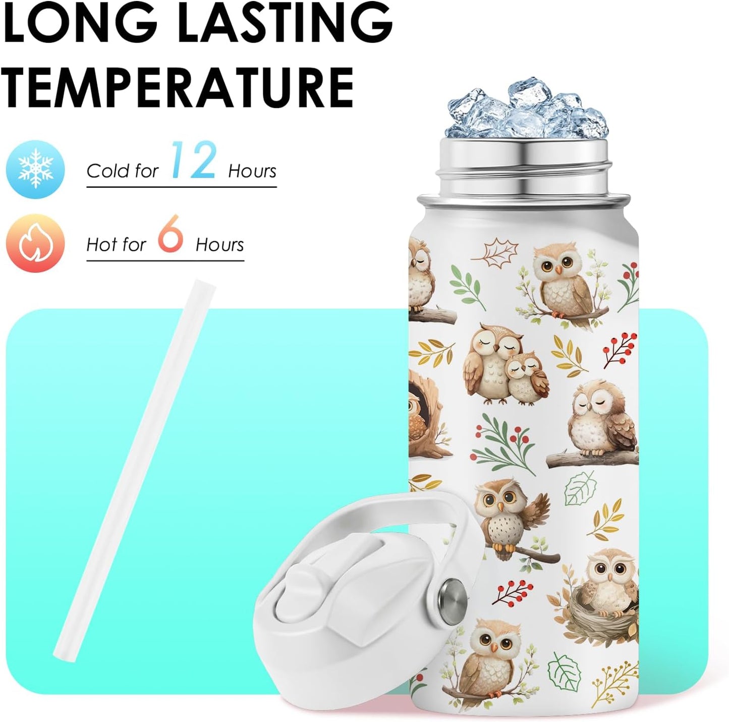 Strawberry Gifts for Kids - 16oz Pink Kids Water Bottle with Straw Lid, Stainless Steel Insulated Water Bottle, Leakproof, BPA-Free, for Girls, School, Strawberry Lover Children Birthday Gift Cup(1pc)