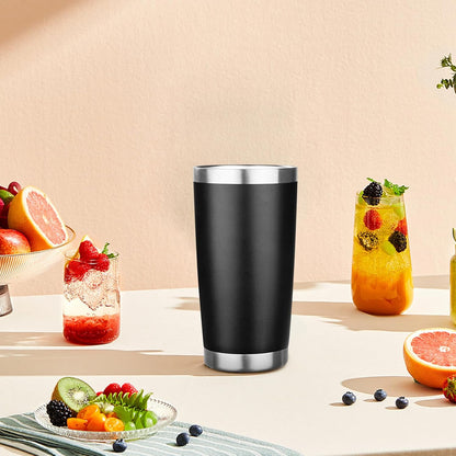 20oz Tumbler with Lid Stainless Steel Insulated Tumblers Travel Coffee Tumbler Bulk Double Wall Vacuum Insulated Water Cup Gifts for Christmas Women Men Her Him Home Office(Navy Blue, 1pack)