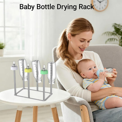 Water Bottle Drying Rack,Stainless Steel Bottle Rack Dryer, Plastic Bag Drying Rack, Dry Rack for Bottles,Space Saving Countertop Rack for Glass,Cups, Mugs,Mason Jars and Sports Bottles