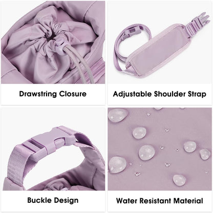 Ceneda Water Bottle Carrier Bag with Phone Pocket 32oz 40oz Tumbler Insulated Water Bottle Holder with Adjustable Shoulder Strap Carrier Sling Bag (Purple)
