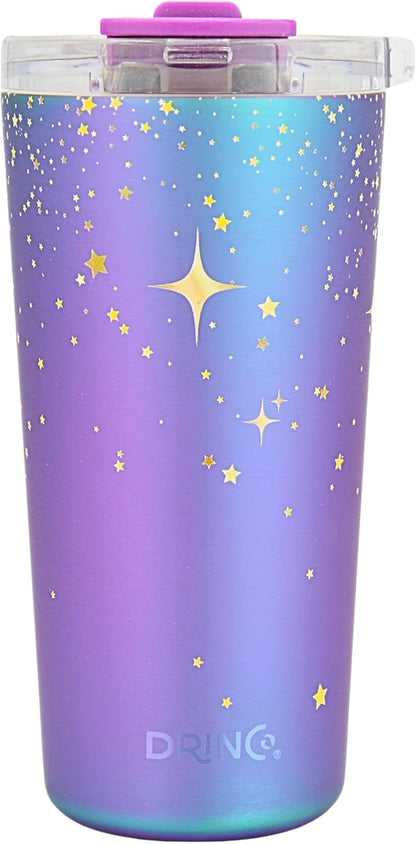 Drinco - 20 oz Stainless Steel Tumbler | Double Walled Vacuum Insulated Mug With Lid, 2 Straws, For Hot & Cold Drinks (20oz Dragonfly)