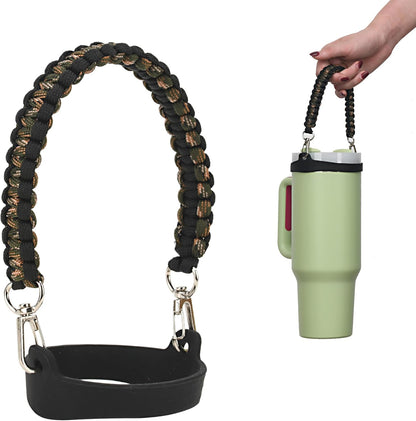 Wongeto Paracord Handle Strap for Stanley Cup - Heavy Duty Compatible with Stanley 40oz 30oz Tumbler, Stanley Cup Accessories