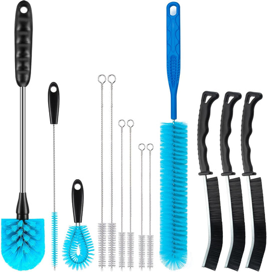 Bottle Brush Cleaning Set - Multi Cup Brush, Water Bottle Cleaner, Crevice Cleaning Brush Pipe & Tube Brushes for Tight Spaces, Grout Brush Cleaner Brush Long Straw Cleaner Brush