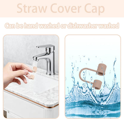 6PCS Silicone Straw Covers Caps Compatible with Stanley 30&40 Oz Tumbler Accessories Simple Straw Toppers Reusable Caps for Stanley Cup 10mm 0.4in Straws (Colorful 1)