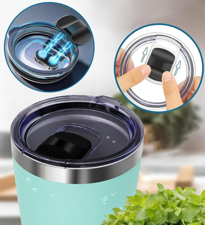 Tumbler Lid for Yeti 20 oz Tumbler, 10/24 oz Mug and 10 oz Lowball, Travel Spill Proof Cup Lids Covers with Magnetic Slider Switch - 3 Pack