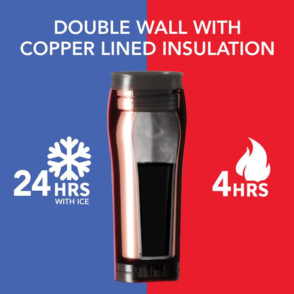 Mighty Mug | The Untippable Mug | Grips When Hit, Lifts for Sips | Insulated Stainless Steel Tumbler | Cupholder Friendly | Gifts for Women Men All | Leakproof | 6 Hour Hot / 24 Cold | 16oz | Teal