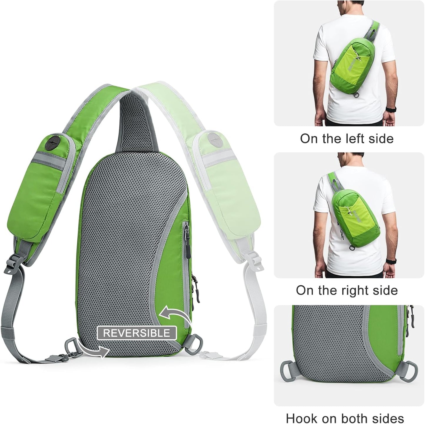 G4Free Sling Bag RFID Blocking Lightweight Crossbody Backpack Chest Shoulder Bag for Travel Sports Running