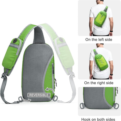 G4Free Sling Bag RFID Blocking Lightweight Crossbody Backpack Chest Shoulder Bag for Travel Sports Running