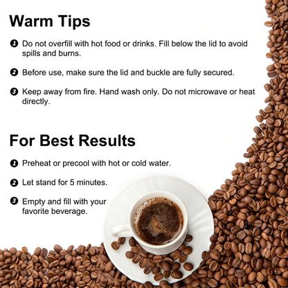 17oz Double Wall Stainless Steel Vacuum Insulated Travel Mug, Spill-Proof & Leak-Proof Coffee Mug, BPA-Free Reusable Coffee Cup for Hot & Cold Drinks, Black (Black)