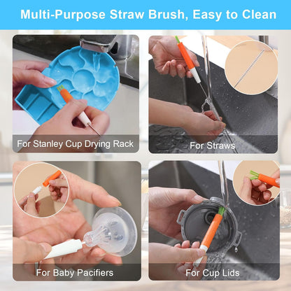 Water Bottle Drying Rack, Silicone Tumbler Drying Rack, Baby Bottle Dryer Holder, Cup Dryer for Stanley 20/30/40 oz, Mugs, Glasses