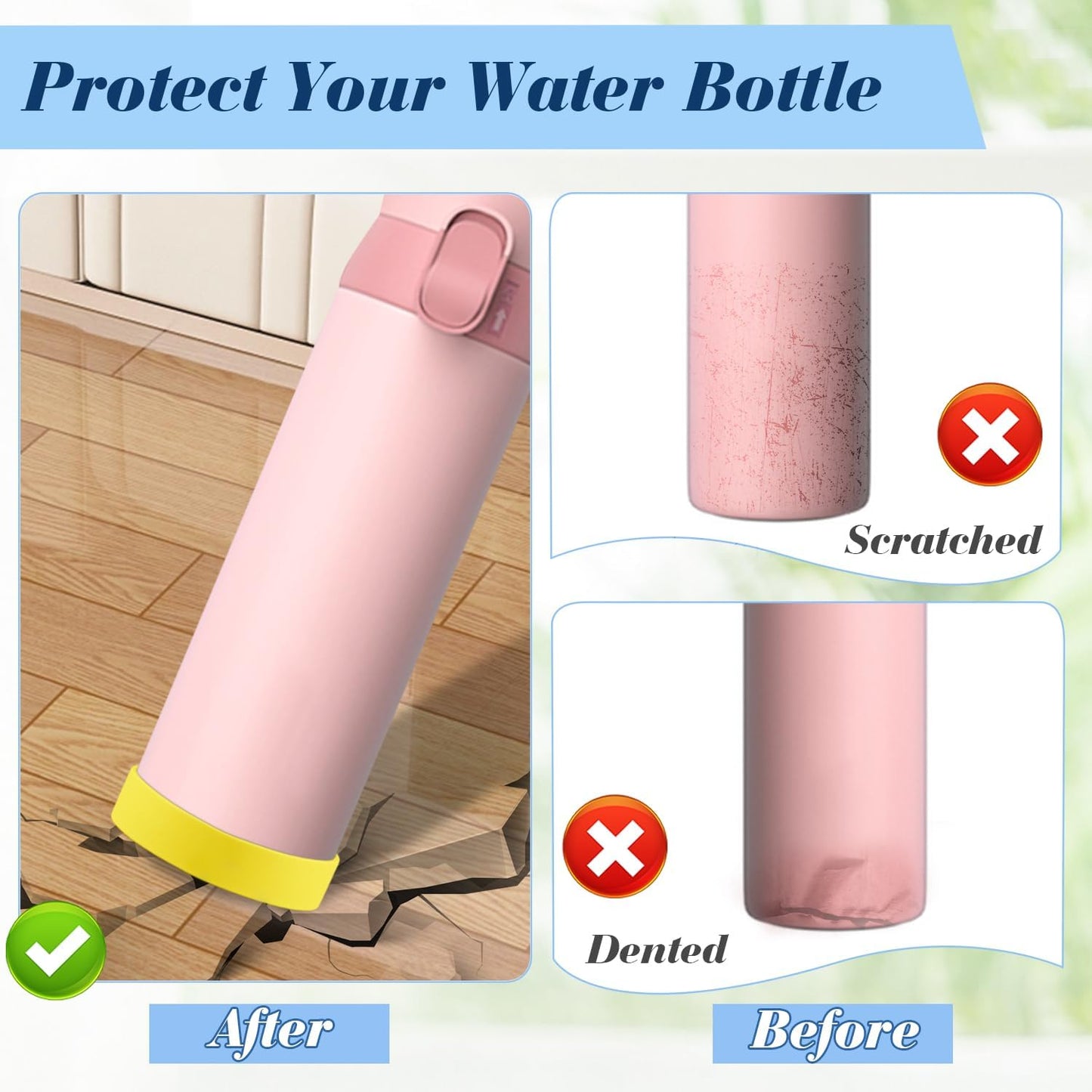 20 Pcs 70mm Protective Cup Mat Silicone Sleeve Water Bottle Protective Mat Heat Resistant Non Slip Mug Coasters for Mug Cup Bottle Accessories - Multicolor
