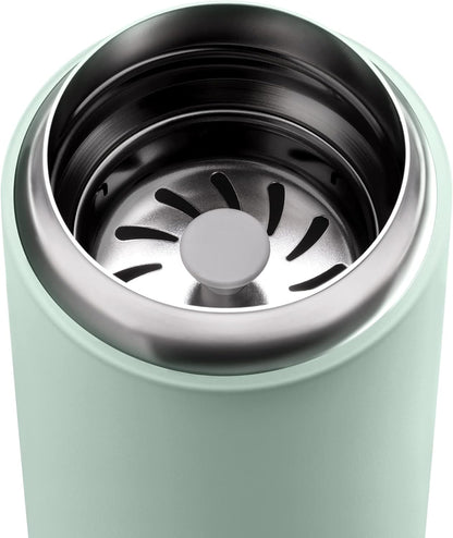 Fellow 16 oz Carter Move Travel Mug - Vacuum-Insulated Stainless Steel Travel Coffee Mug - Coffee Tumbler with Ceramic Interior and Splash Guard - Matte Black