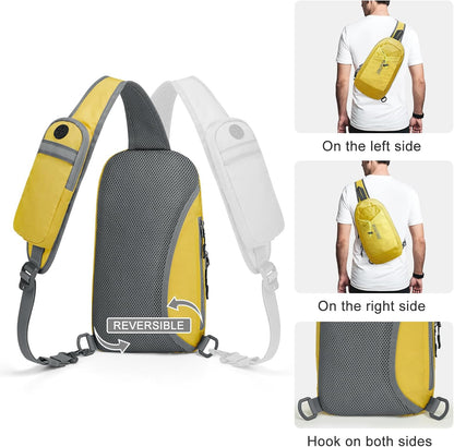 G4Free Sling Bag RFID Blocking Lightweight Crossbody Backpack Chest Shoulder Bag for Travel Sports Running
