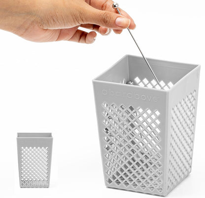 A Bar Above Dishwasher Basket for Reusable Straws and Small Bar Tools, Plastic Straw Basket for Washing Cocktail Picks, Stir Sticks, & Kitchen Accessories, Ideal for Home and Commercial Dishwasher use
