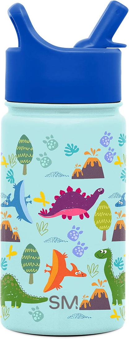 Simple Modern Kids Water Bottle with Straw Lid | 14oz Insulated Stainless Steel Kids Tumbler & Spill Proof Toddler Cup for School, Girls, Boys | Summit | Chloe Floral - Colors A