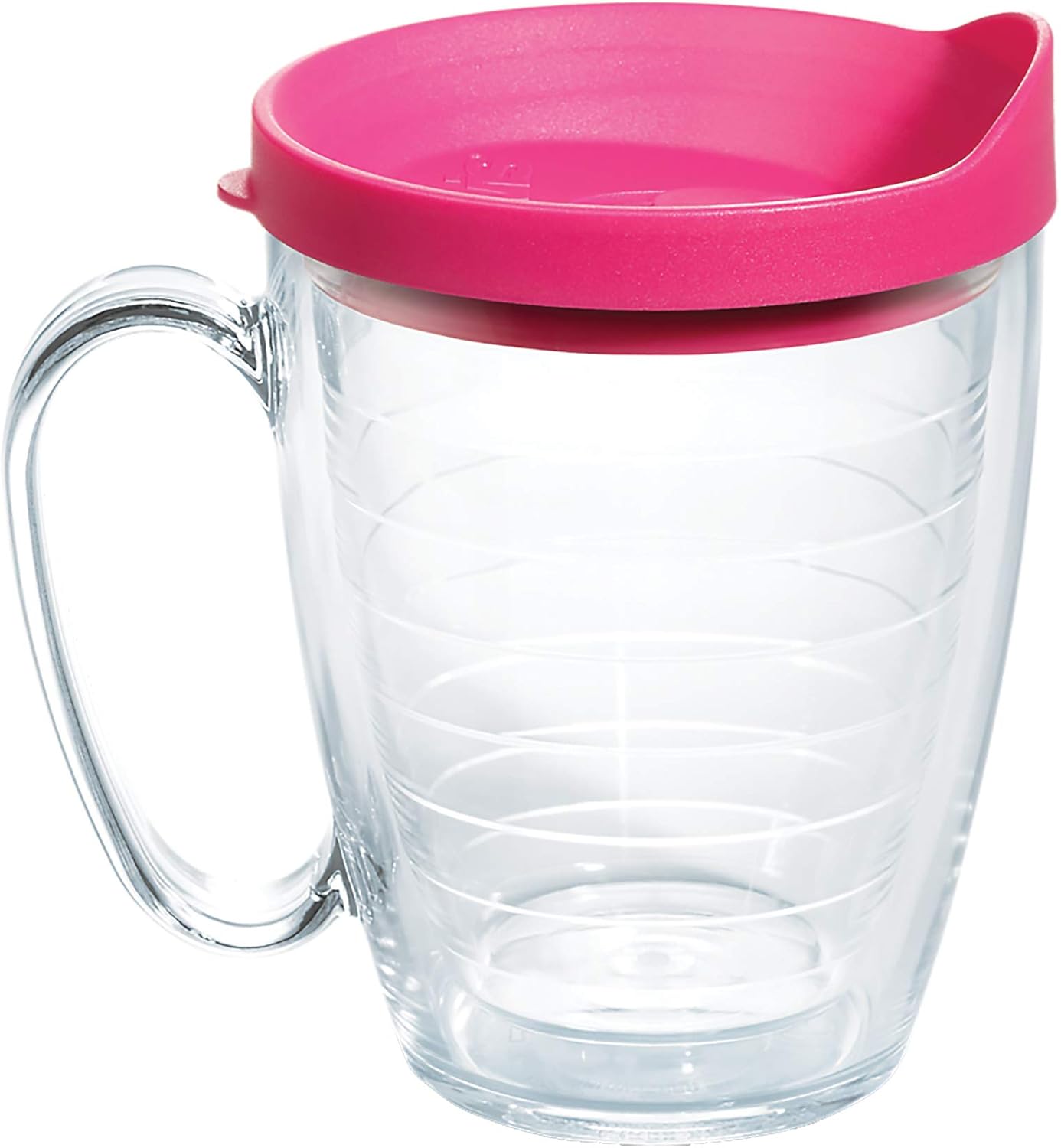 Tervis Clear & Colorful Lidded Made in USA Double Walled Insulated Tumbler Travel Cup Keeps Drinks Cold & Hot, 24oz, Black Lid, 1 Count (Pack of 1)