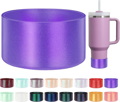 Glossy Gradient Silicone Boot, Compatible with Stanley H2.0 20-40oz & IceFlow 20-30oz, Chameleon Metallic Shimmer Cup Sleeve Protector for Hydroflask and Bottle Bottom with 2.8-3in