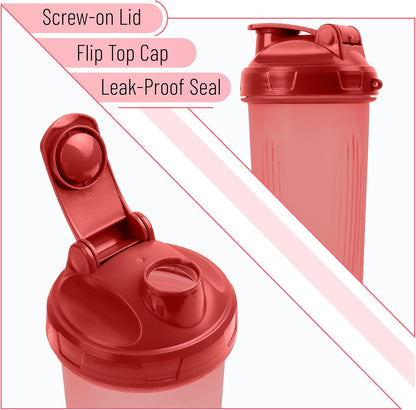 Mr. Pen- Protein Shaker Bottles, 2 Pack, 28 oz, Shaker Bottles with Leak-Proof Flip-Top Lid, Wire Whisk Ball for Smooth Mixing, Ideal for Protein Shakes, Smoothies, and Supplements