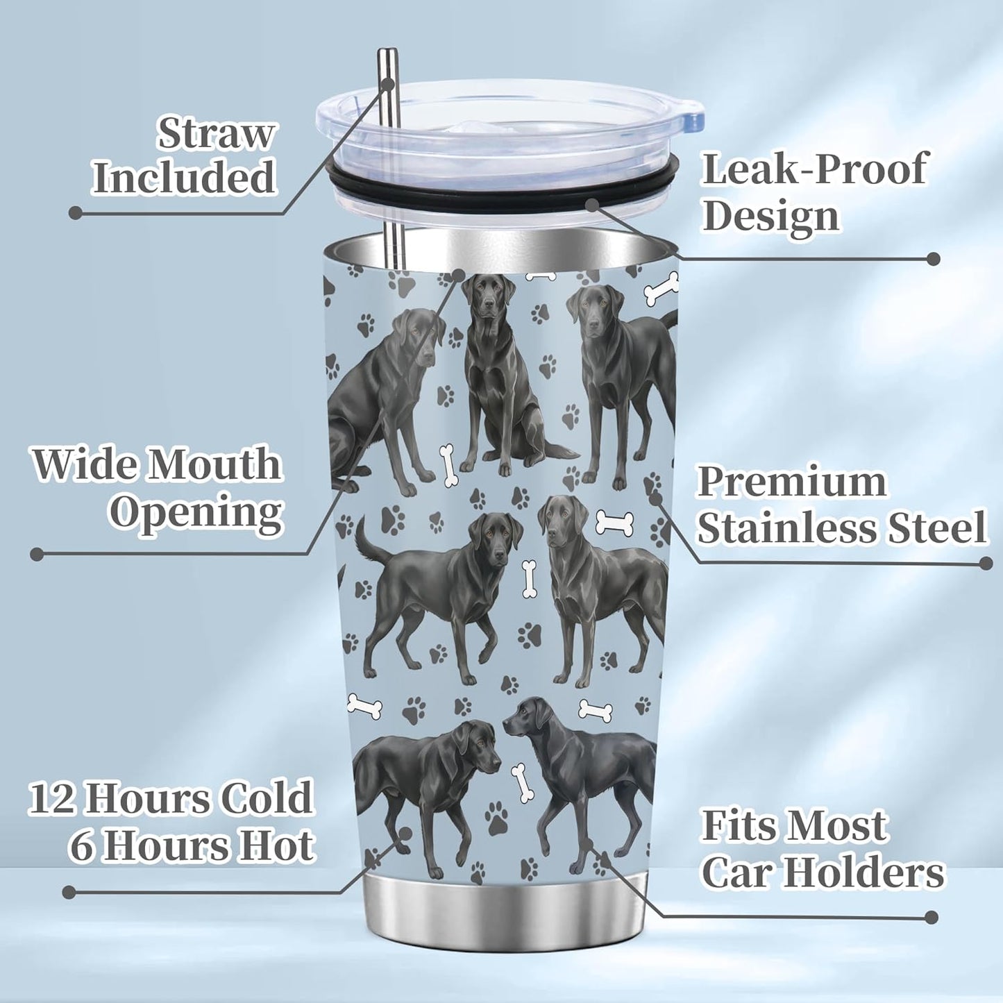 Beagle Gifts for Women Men, 40oz Stainless Steel Insulated Tumbler Travel Cup Mug, Funny and Unique Beagle Gifts for Dog Lover - Colors B