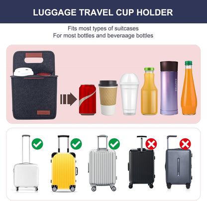 Foyego 4 Cup Drink Carrier with Handle, Reusable Insulated Drink Caddy Drink Holder for Car, Folding Portable Coffee Cup Holder Bag for Travel and Delivery