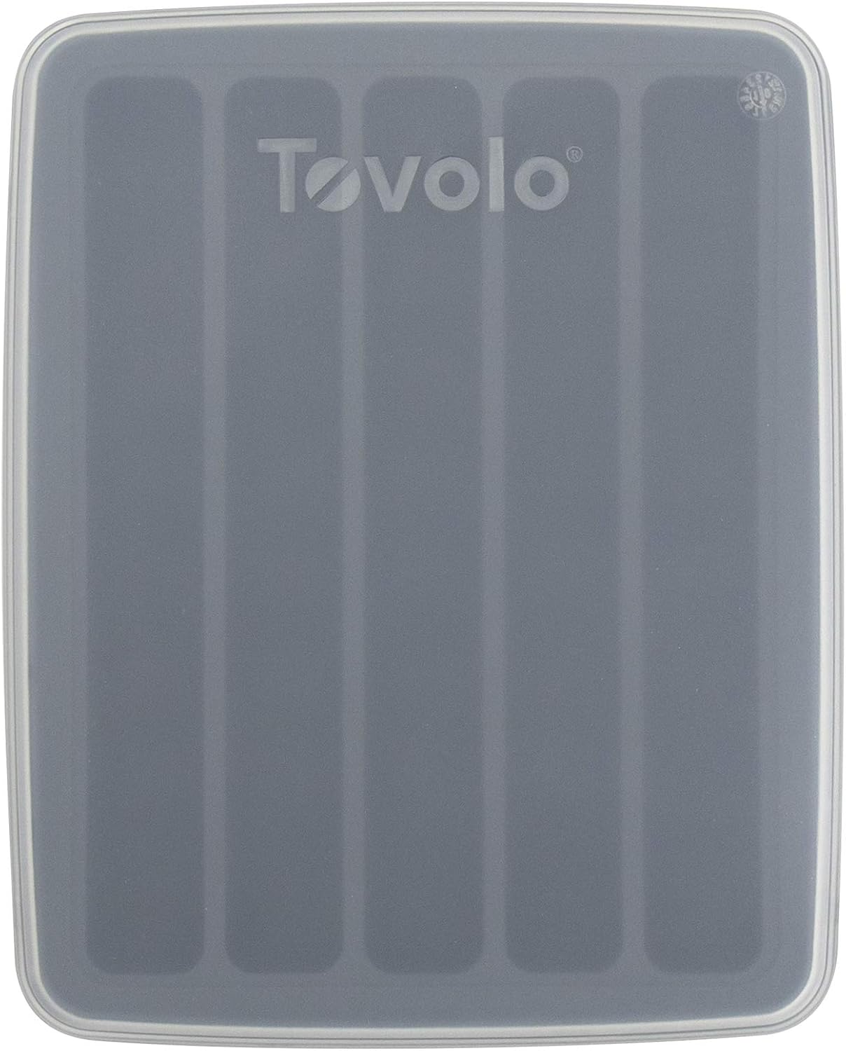 Tovolo Ice Cube Tray for Water Bottles Creates 5 Frozen Stick Tubes for Plastic & Reuseable Bottles, BPA Free Silicone Easy Release Water Bottle Ice Tray with Lid, Stackable Spill Proof Design
