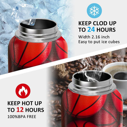32oz Pickleball Water Bottle Insulated Vacuum Stainless Steel Tumbler Travel Mugs With Straw for Game Sport,Pickleball Accessories