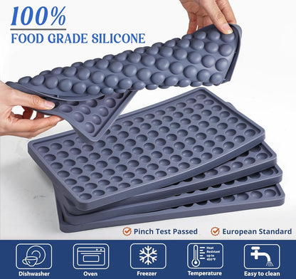 Webake Silicone Water Bottle Ice Cube Trays Mold Set of 2, Easy Release Long Ice Cube Sticks For Cocktail and Whisky