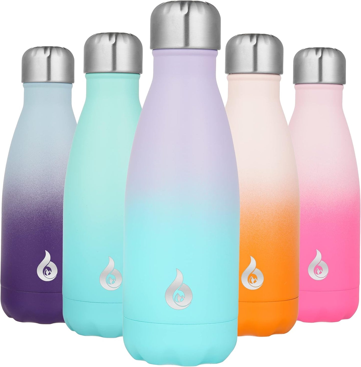BJPKPK Insulated Water Bottle 12oz Small Stainless Steel Water Bottles Reusable Metal Thermal Keep Cold and Hot,Dreamy Purple - Colors B